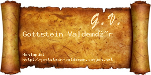 Gottstein Valdemár névjegykártya